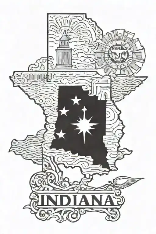 State Of Indiana With Florida State Spear