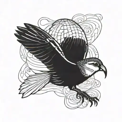 Parachute Kiwi Bird Flying