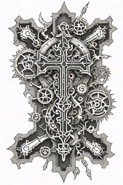 Mechanical With A Christian Cross
