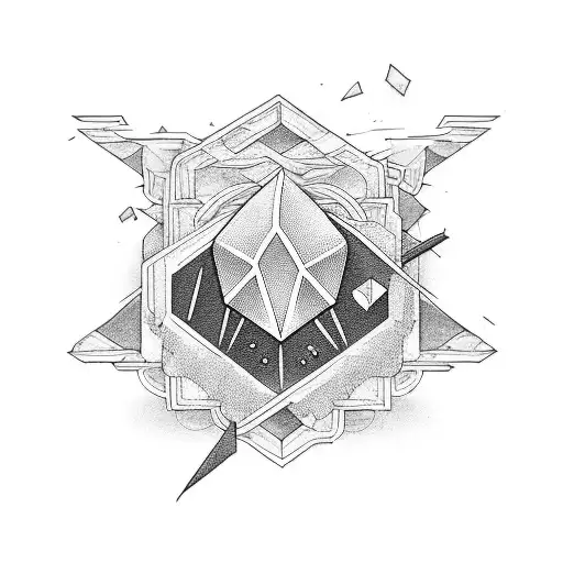 A Rock-inspired Tattoo Design Incorporating Elements Of Music And Gaming