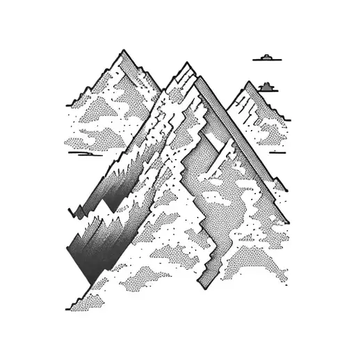 A Detailed Mountain Landscape With A Winding Hiking Trail Leading To A Breathtaking View