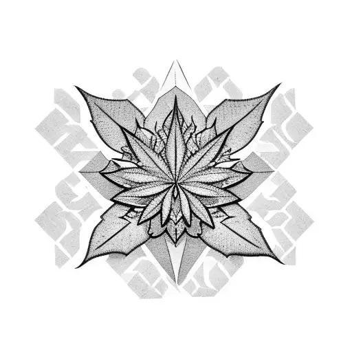 Star Made Of Marijuana Leaves