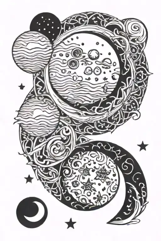 5 Starts Shaped As A Moon