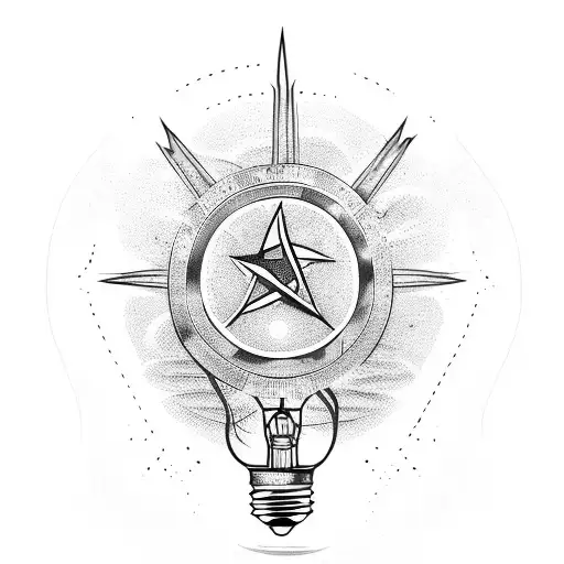 An Open Book With Atheism Symbols And A Light Bulb Shining Above It