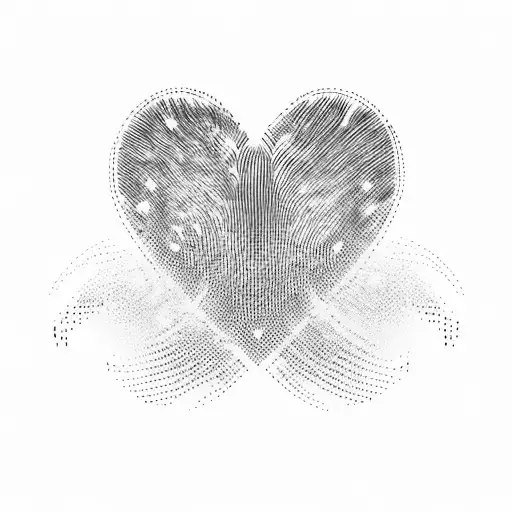 Two Fingerprints Shaped Like A Heart And An Infinity Symbol
