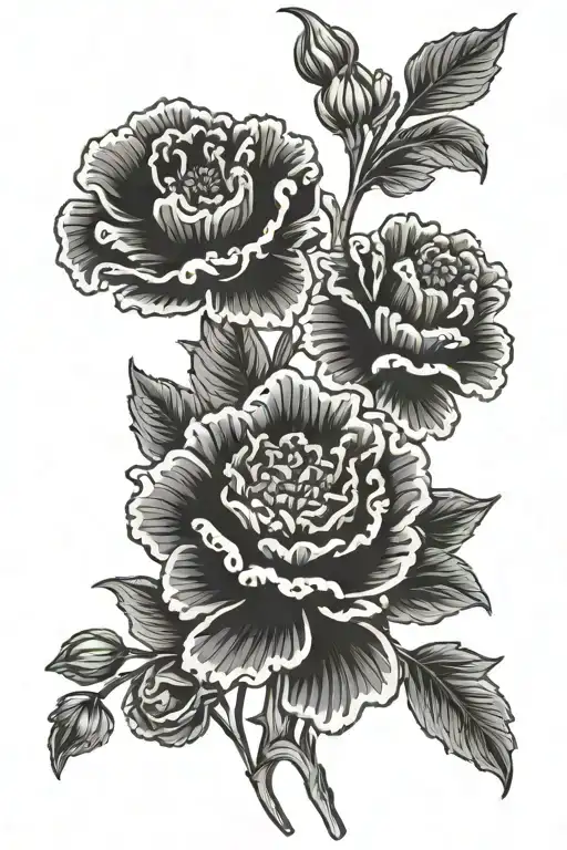 Carnations And Daisy