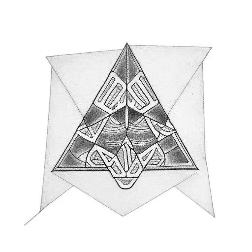 Matching Triangle Tattoo For Group Of Three Friends