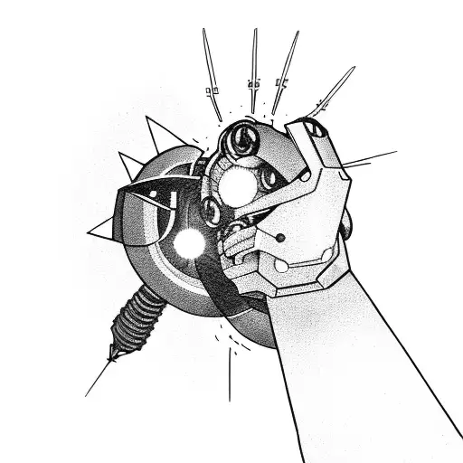 A Robotic Arm Reaching Out To Touch A Star In The Universe