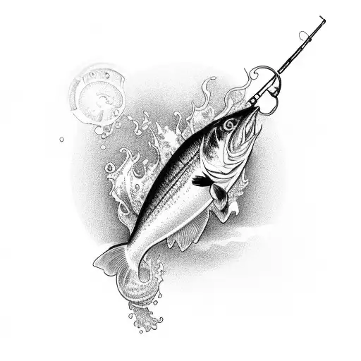 Fishing Rod And Waves