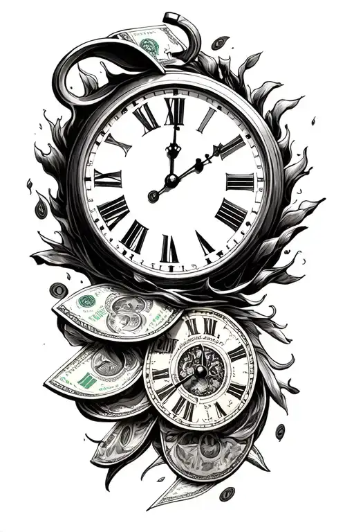 Clock Money Falling