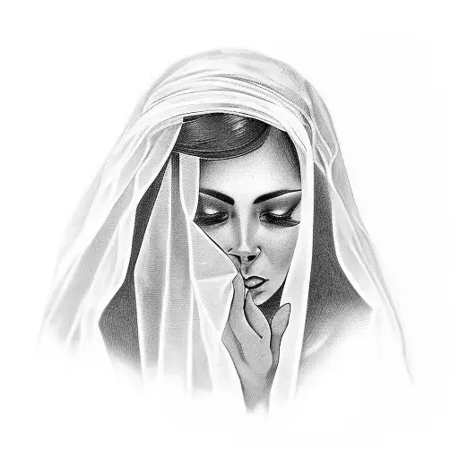 Crying Lady In Wedding Veil