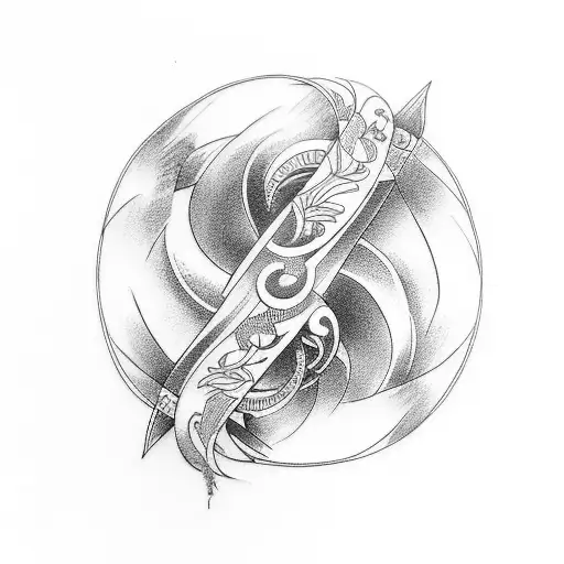 Tatto Having 4004 And 9200 Numbers And Infinity Symbol