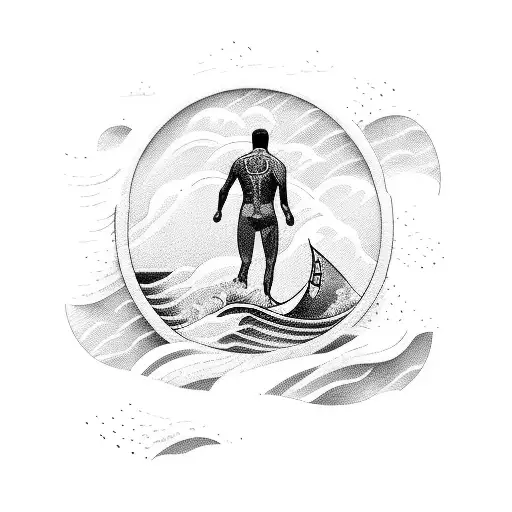 1 Rupee Coin In The Background And Wave In The Foreground With A Surfer On The Wave