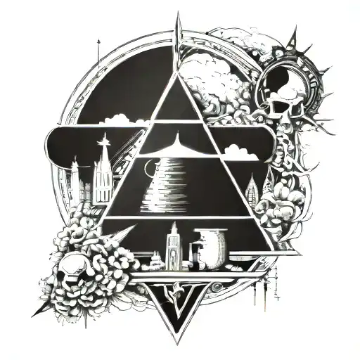 Create A Graphic Drawing On The Theme Of The Pink Floyd Group With Many Details