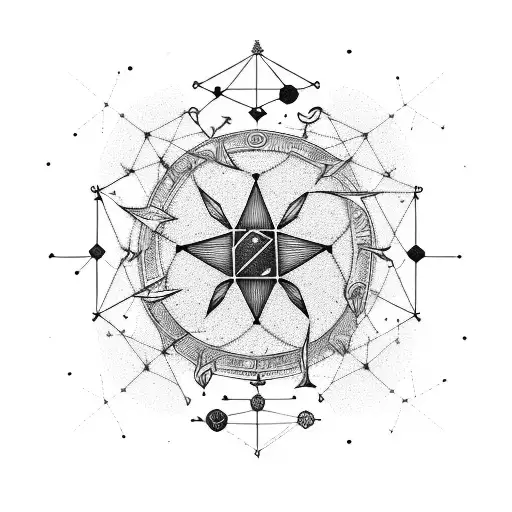 A Constellation Of The Client's Zodiac Sign Intertwined With A Therapeutic Symbol