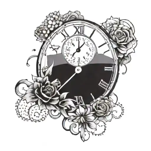 Clock Face Showing 5 Minutes Past Five