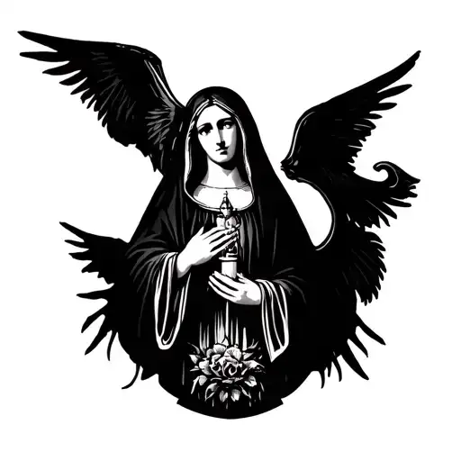 Gothic Virgin Mary Sleeve