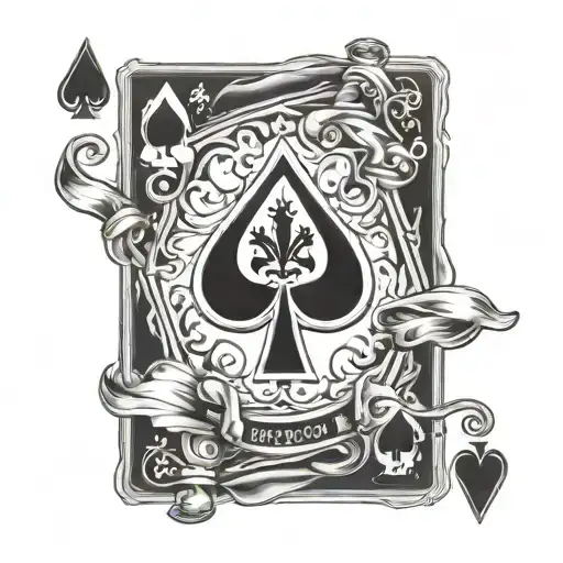 3 Ace Of Spades Card