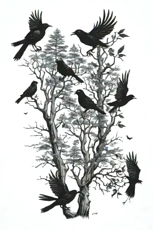 Forest And Crows