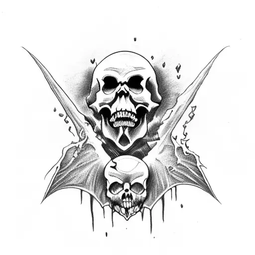 Vampire Skull Tear Out Creepy