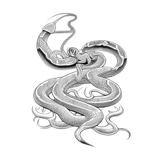 Snake And Olive Leaf