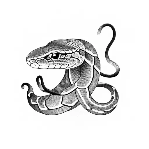 Snake And Olive Leaf