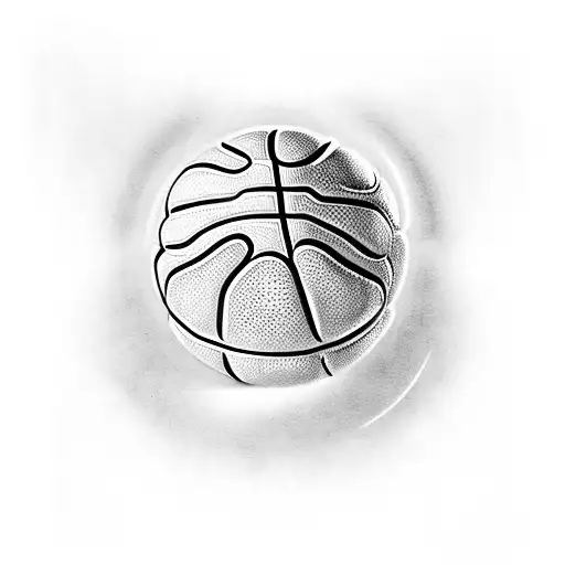 Basketball Shoe With Ball Behind Like A Sunset