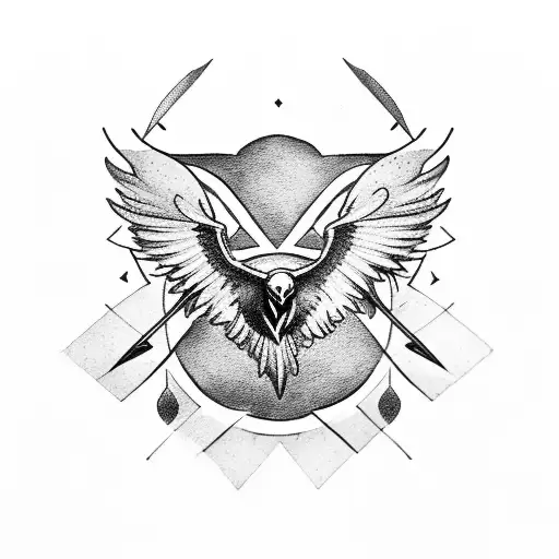 Raven On A Sagittarius Arrow