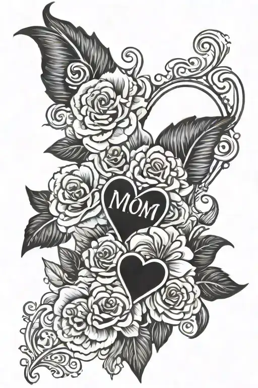 Mom Grandma Sister Brother Heart Forever