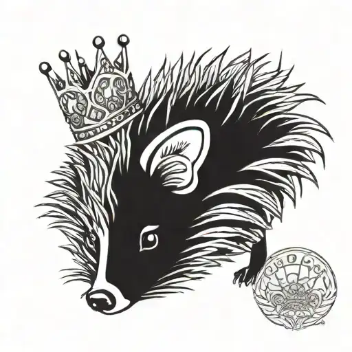 Hedgehog With Crown