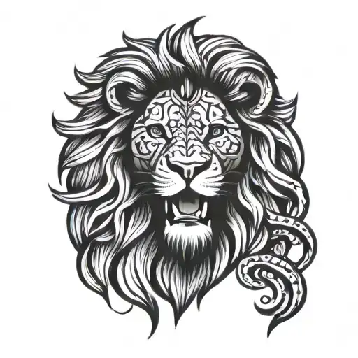 Punjabi Lion Inspired Using Roman Numerals I Vi Mcmlxxix