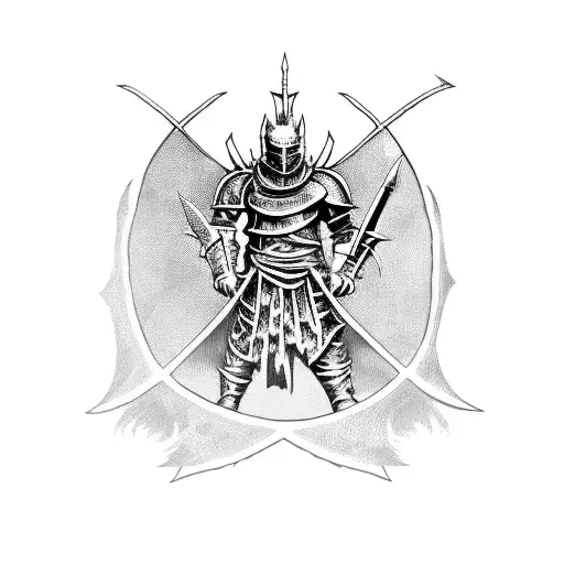 Dark Souls Knight Facing Giant Monster