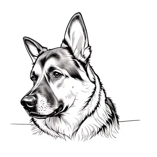 A German Shepherd Dog