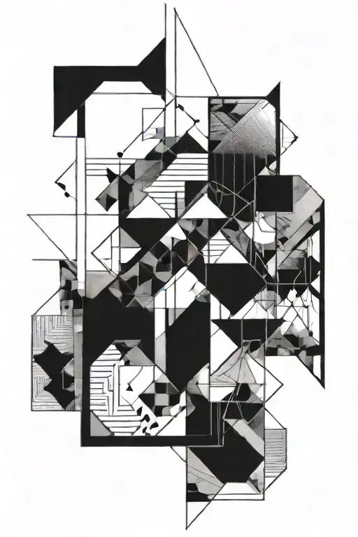 Ink Style Abstract Geometric