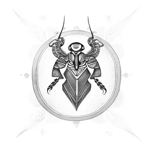 Scarab With Moon Cycle