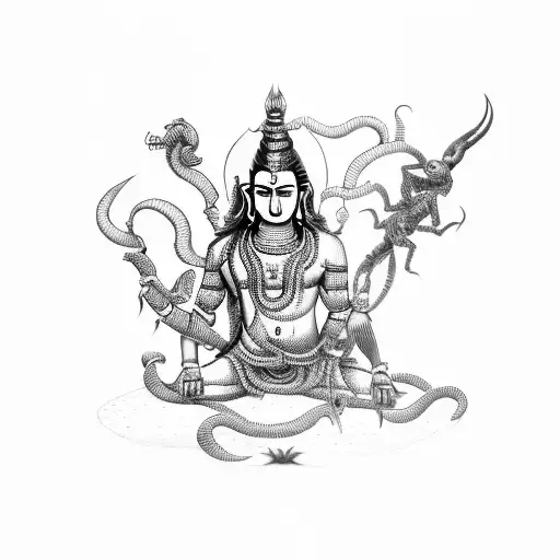 Mahadev With Scorpion And Karma