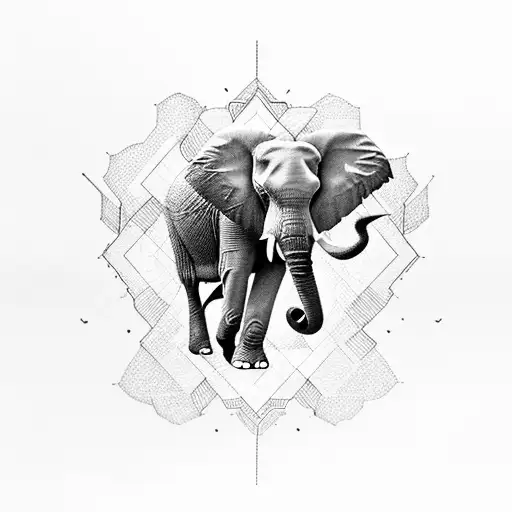 Elephant Which Represents Letter 'R'