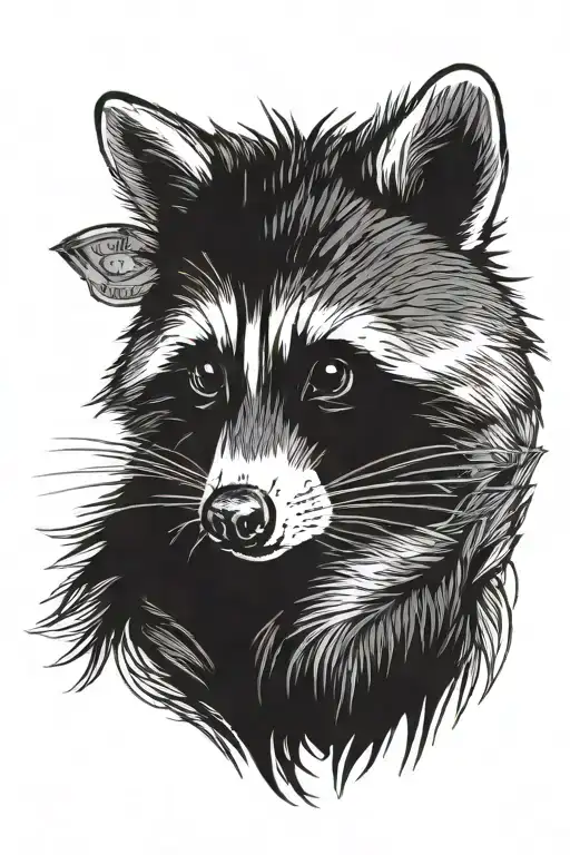 Raccoon With Funny Sentence