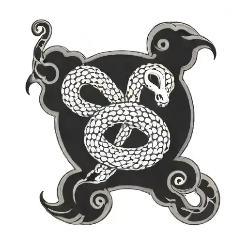 Snake Coiled In A Question Mark Shape Made