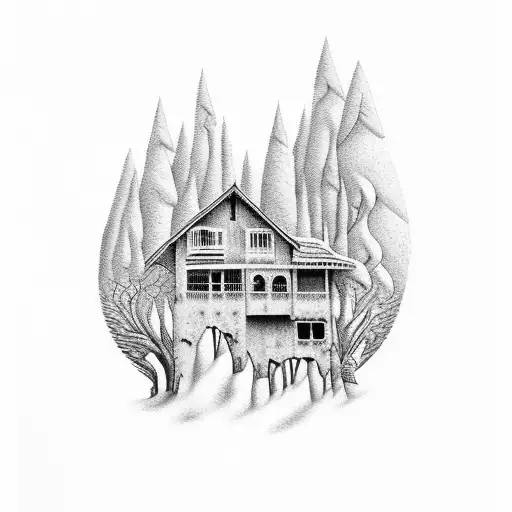 House On One Feet In Dark Forest