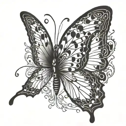 Butterfly Wings And Semicolon Butterfly