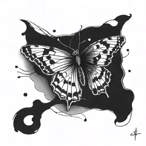 Semicolon Butterfly Emerging