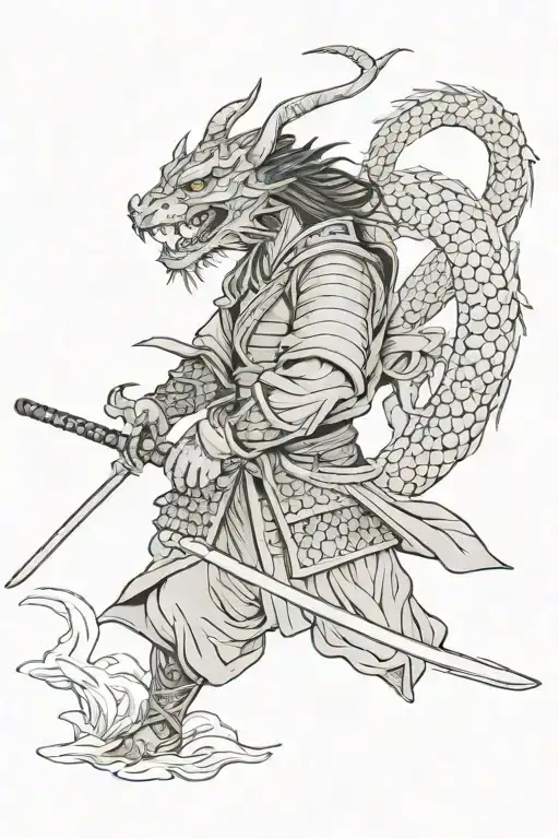Samurai With A Dragon