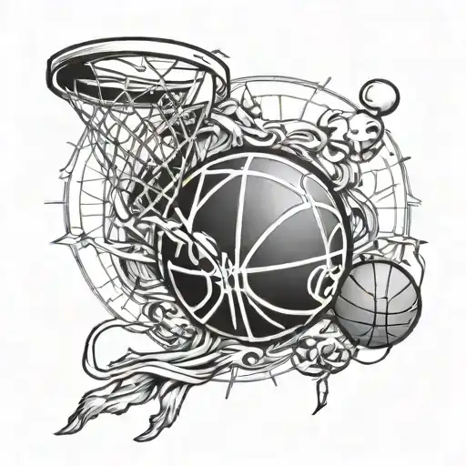 Combine Elements Of Basketball And Zodiac Signs Into A Unique Tattoo Design