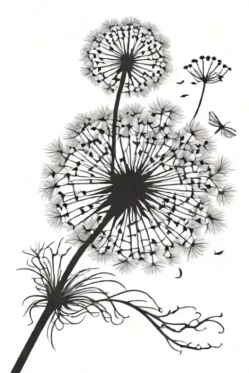 Masculine Dandelion Blowing In The Wind