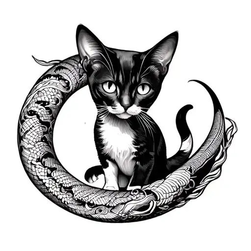 Ouroboros With A Cat