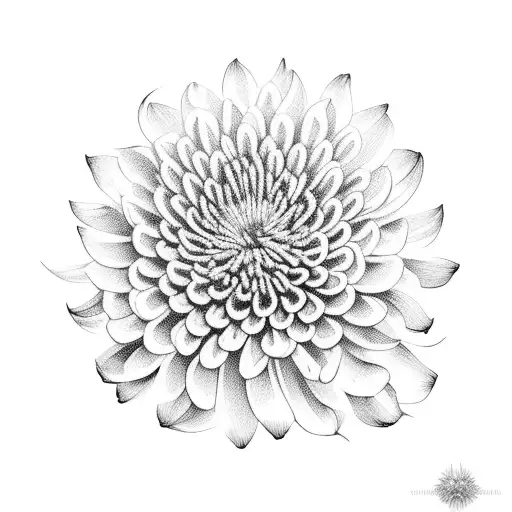 Chrysanthemum Vine With Mountains