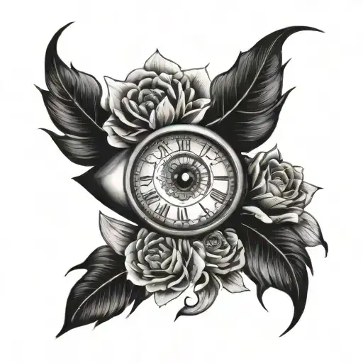 Eye Clock Flowers Scorpion