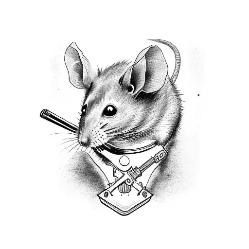 Evil Rat With A Tommy Gun