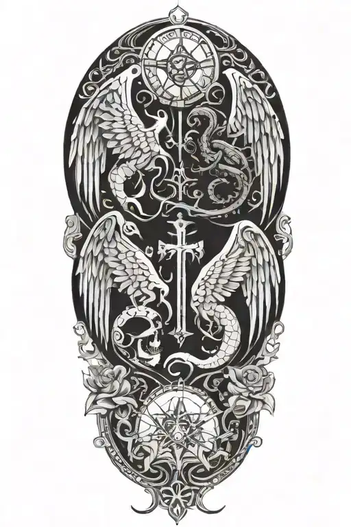 Pisces And Scorpio Zodiac Signs With A Guardian Angel